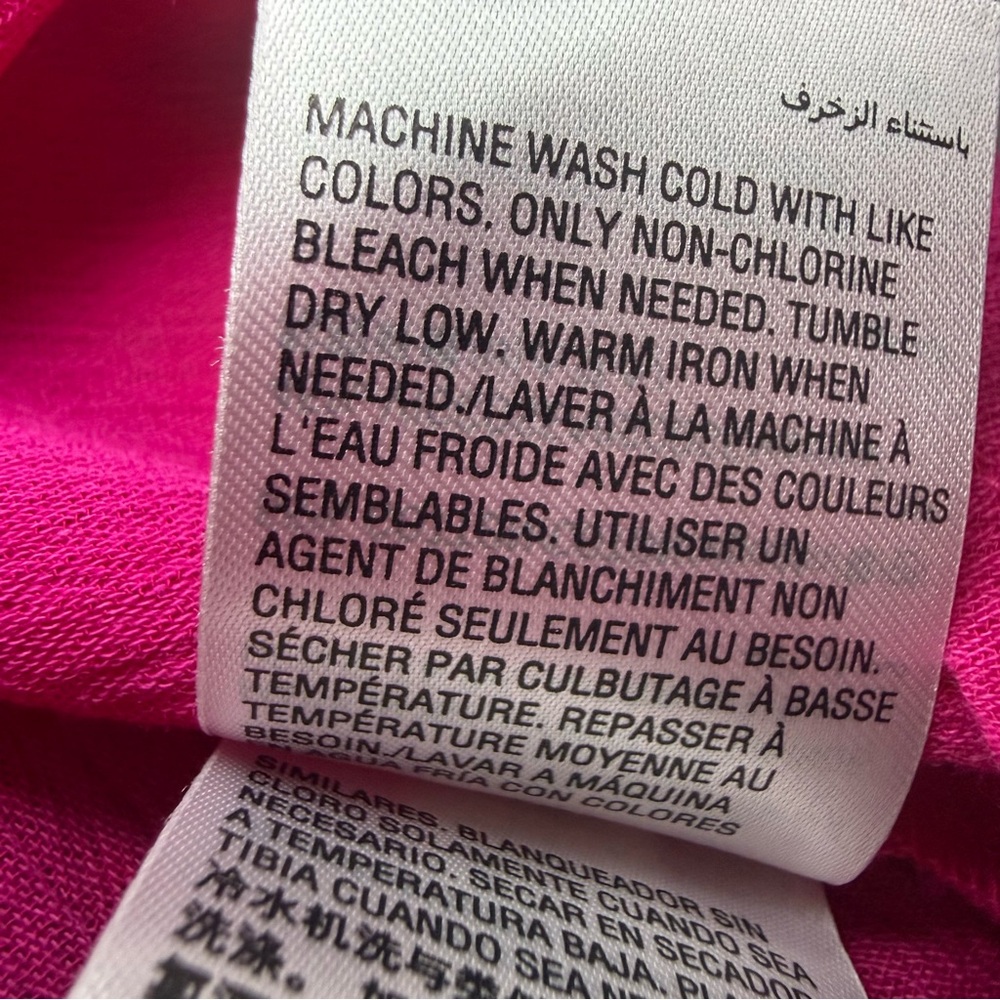 Charter Club Fuchsia Pink Roll-Tab Button Down Blouse - XL - Picture 9 of 10